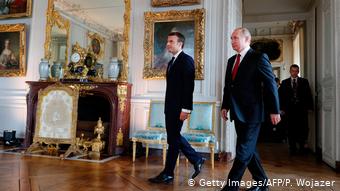 Макрон и Путин в Версале